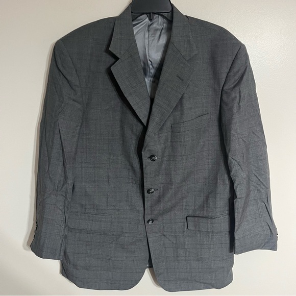 Men’s E. David Barney Clothiers 100% Wool 3 Button Suit Jacket Size 43 Regular - Picture 1 of 16